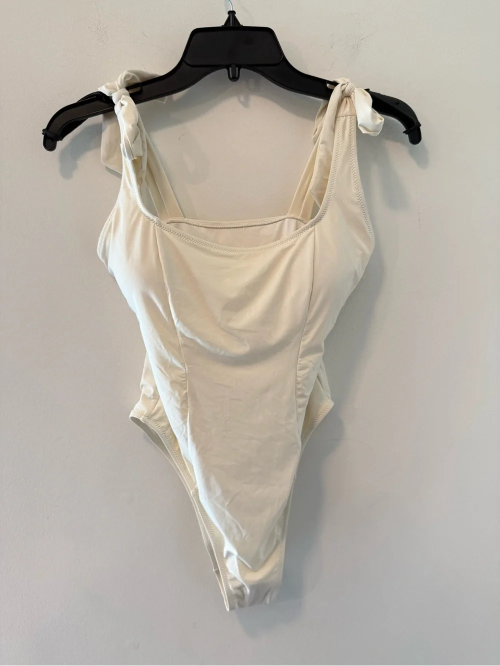 Qinsen Size M Beige One Piece Swimsuit #Lux-Swim-C